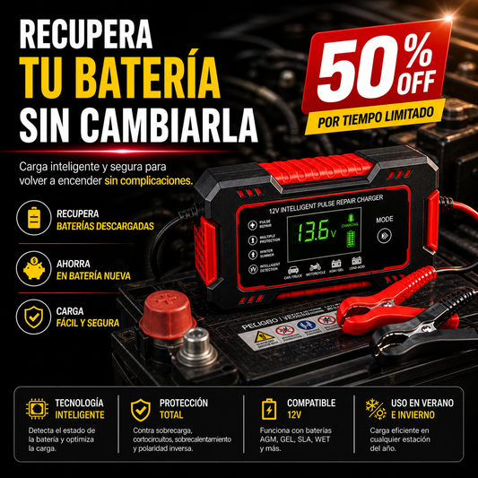 Cargador Reparador Inteligente  de Baterías I 60 dias de garantia