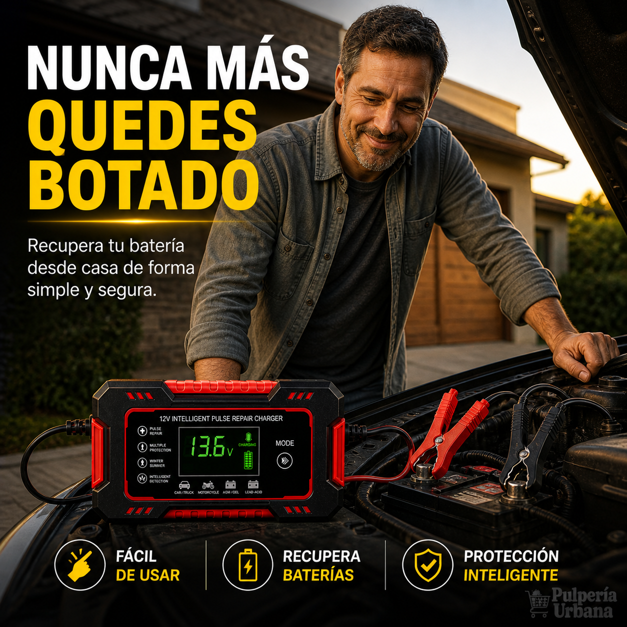 Cargador Reparador Inteligente  de Baterías
